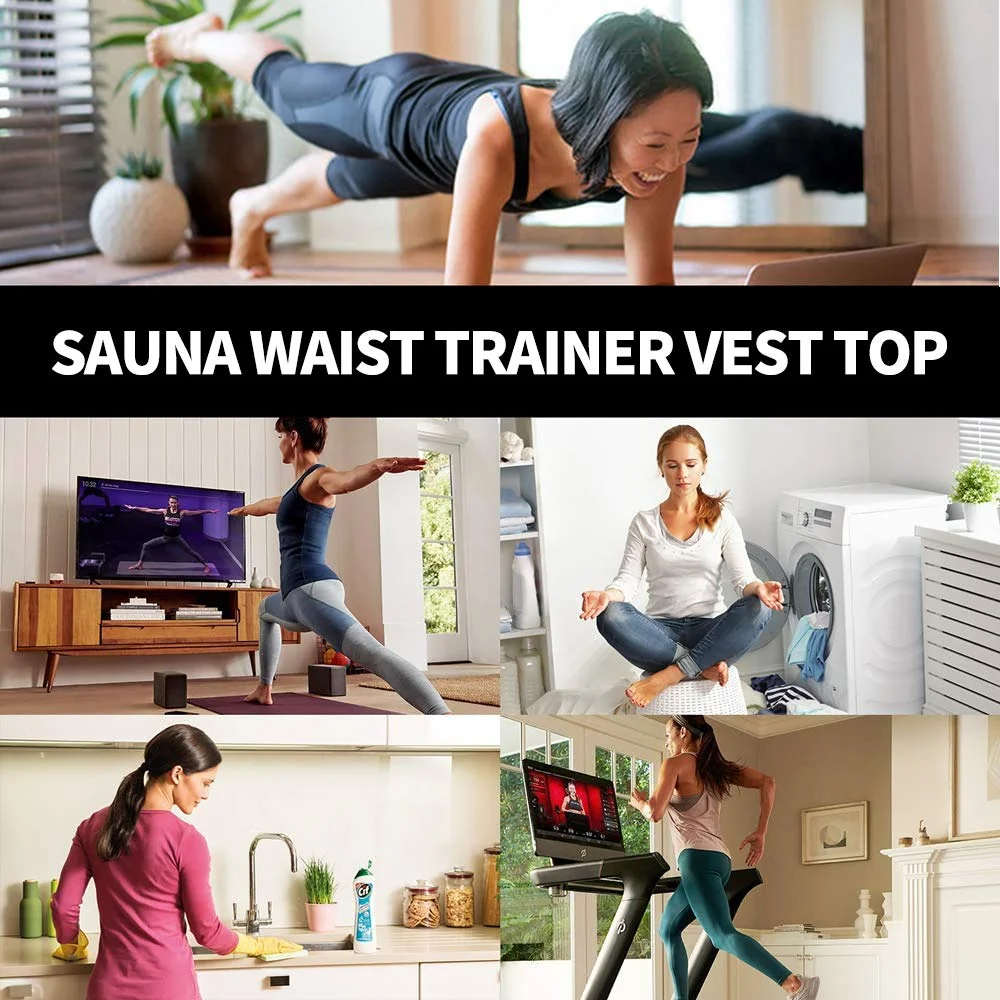 Waist Trainer Corset Vest Adjustable Workout Sweat Vest Tummy Control Shapewear Weight Loss Women Neoprene Sauna Suit Tank Top