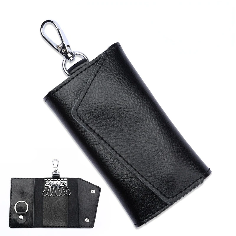 

Fashion Genuine Leather Key Wallets Large Capacity Pretty Key Holder Access Card Holder Business Supplies Gift for Friends