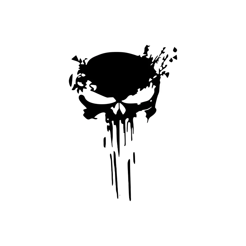 

15X14CM Водонепроницаемая Светоотражающая Наклейка С Черепом