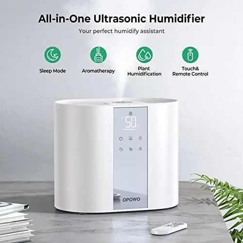 

Humidifiers for Bedroom, Cool Mist Humidifier for Baby and Plants, 5.5L Top Fill Air Humidifier for Large Room with Essential Oi