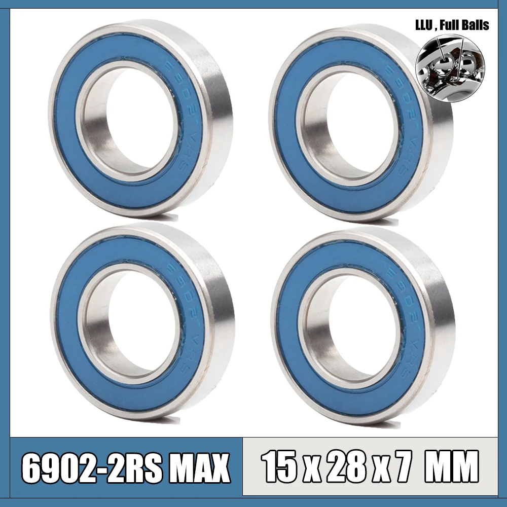 6902 VRS MAX подшипники 15*28*7 мм (4 шт.) велосипед поворотный хром Сталь синий