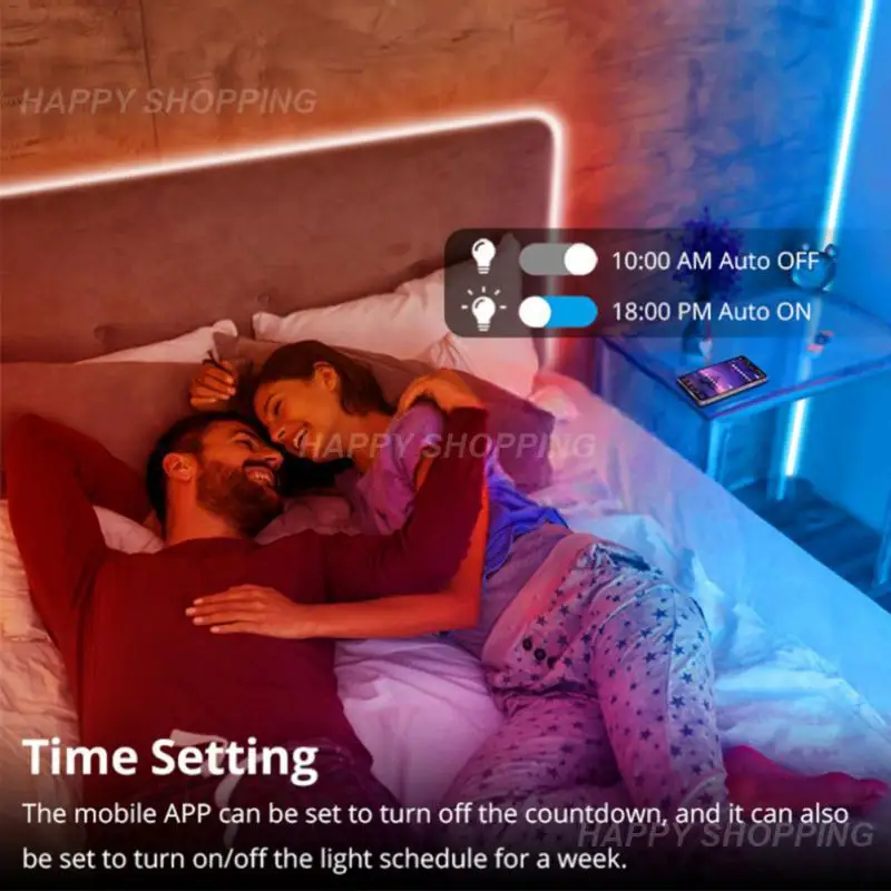 

Tuya Rgb Led Strip Without Battery Timing Settings Ip65 Waterproof App Control Bluetooth-compatible Support Alexa Google Home