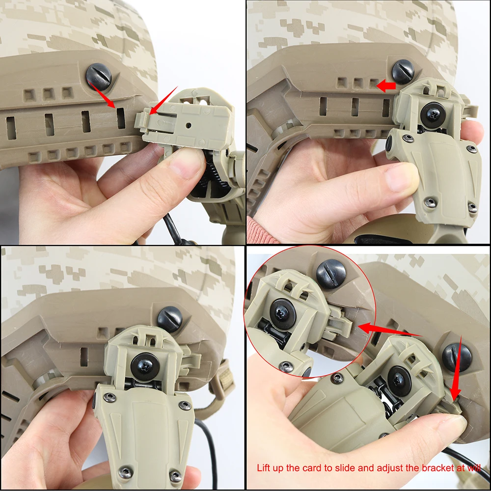 Tactical Helmet ARC Rail Adapter Headphone bracket Accessories Only Compatible with  EARMOR M31 / M31H Tactical Civilian Headset