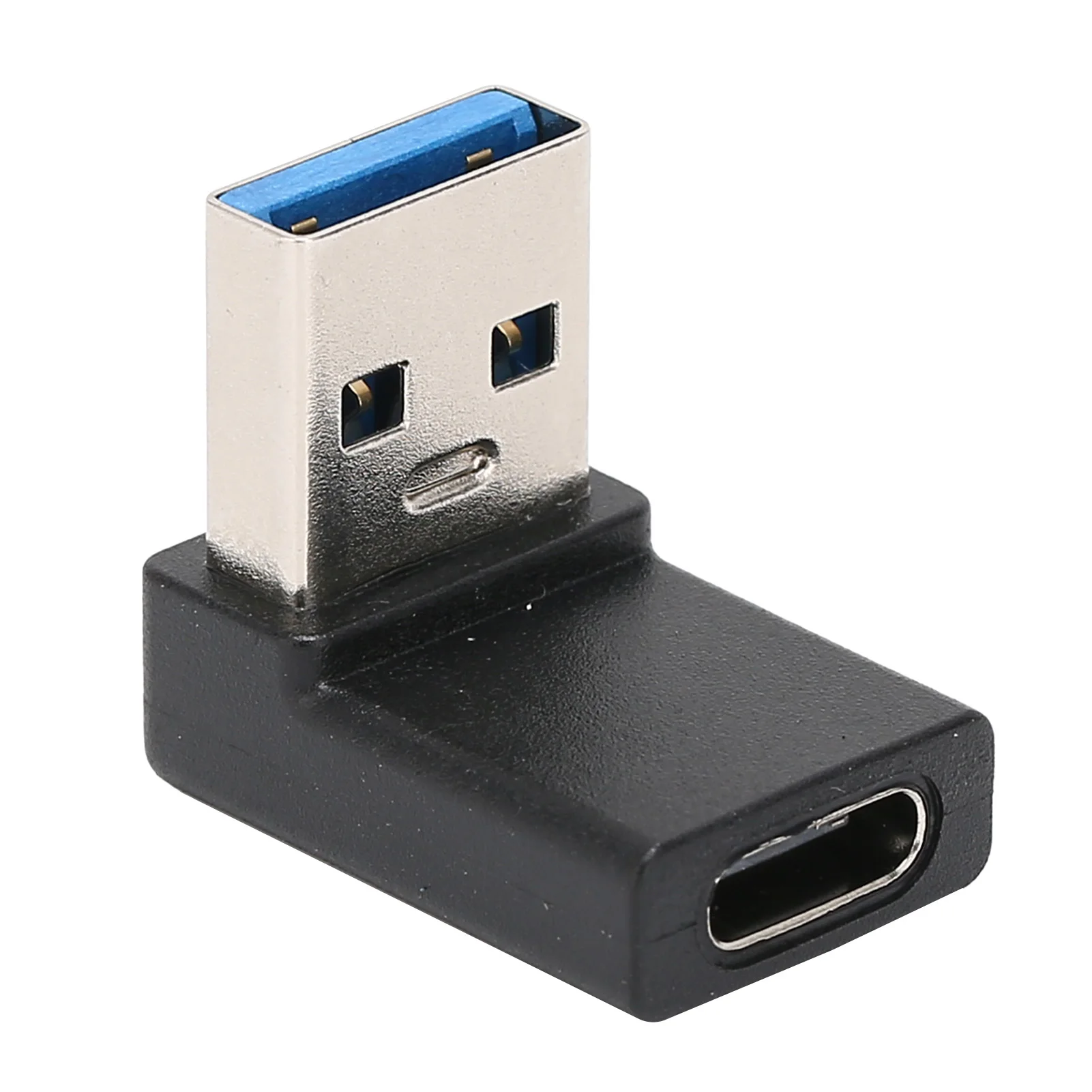 

USB 3.0 Male to Type‑C Female Adapter 90‑Degree L‑Shaped Charging Data Transmission Connector for Laptop Wall Charger Mobile