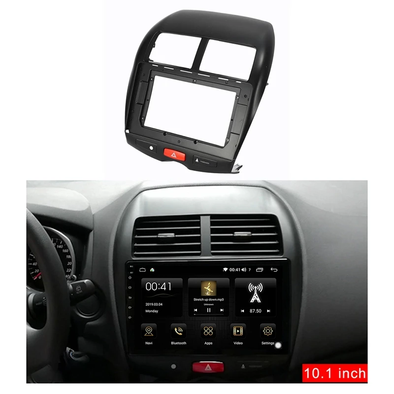 

Car Fascia Dash Kit Installation Facia Panel Emergency Light Dvd Frame for MITSUBISHI ASX 2013-2017 2DIN 10.1 Inch