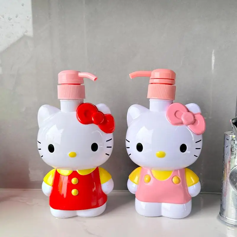 

Kt Bottled Sanrio Kawaii Hello Kitty Anime Figure Portable Travel Shower Gel Shampoo Lotion Hand Sanitizer Bottles Empty Bottle
