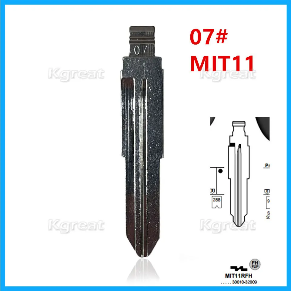 

10 шт. 07 # KD заготовки ключа MIT11 MIT11R металлические Неразрезанные заготовки для Mitsubishi для Keydiy KD Xhorse VVDI JMD