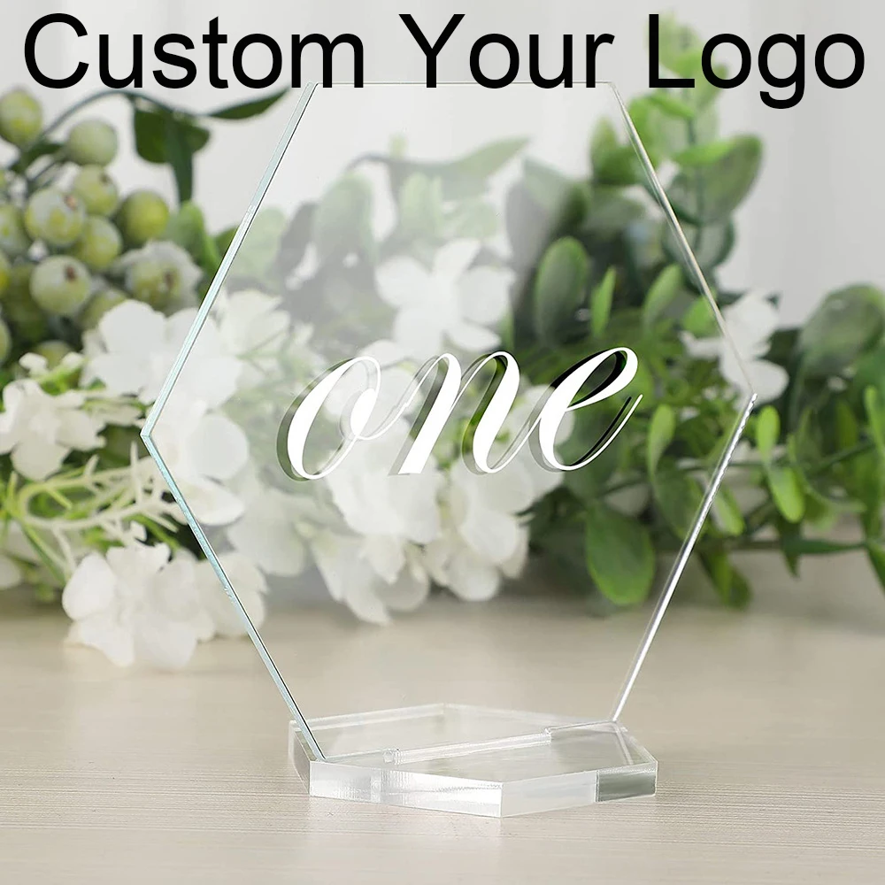 

10 шт., акриловая визитница для гостей свадьбы, на заказ