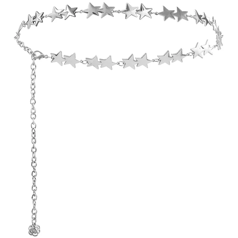 Винтажный женский пояс металлический пояс-цепочка со звездой и пентаграммой с