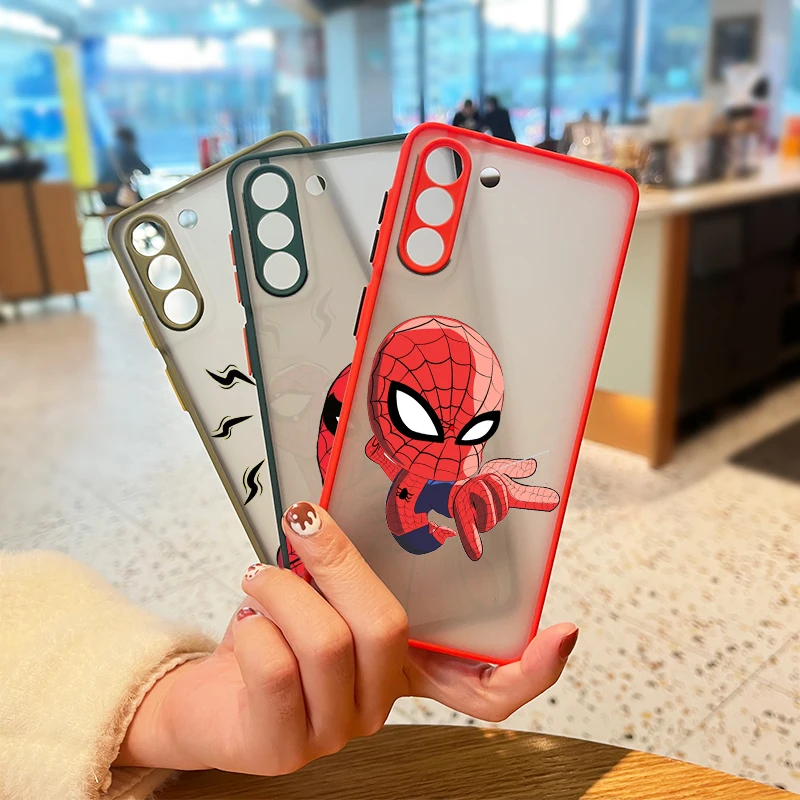 

Marvel Venom Avengers For Samsung Galaxy S21 S20 FE Ultra Plus S10 S9 S8 5G M31S 30 20 Frosted Translucent Phone Case