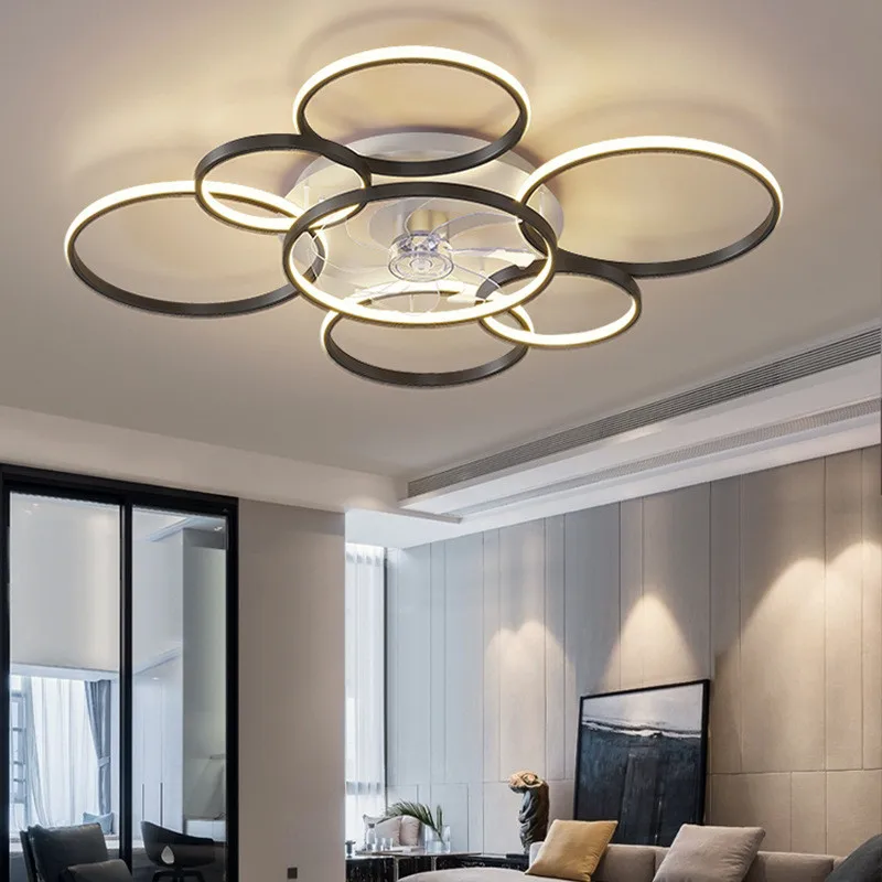 

Светодиодный потолочный светильник в скандинавском стиле, люстра с дистанционным управлением и регулируемой яркостью, окрашенный металли...