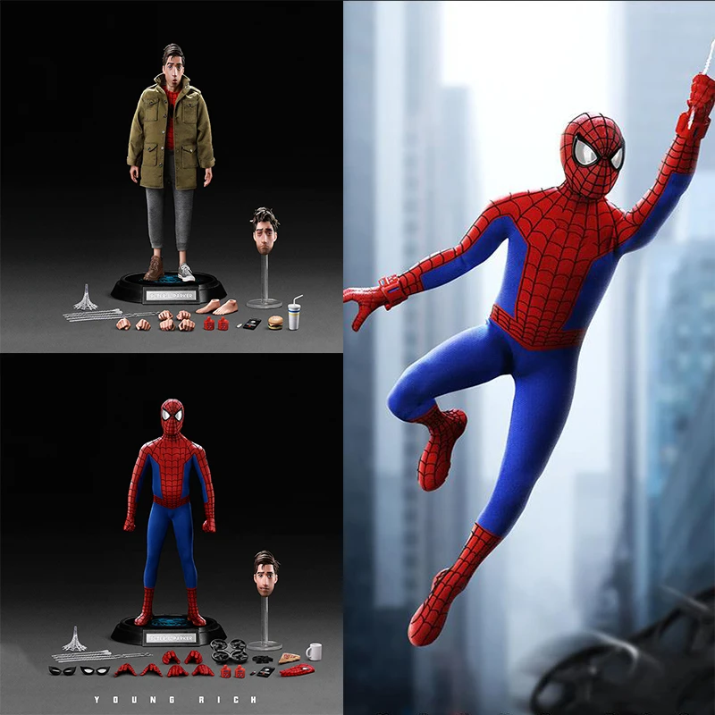 

In Stock YOUNGRICH TOYS YR005 YR006 1/6 Peter·Parker Middle Age Spider Hero Full Set for 12" Action Figure Model Fans Gift