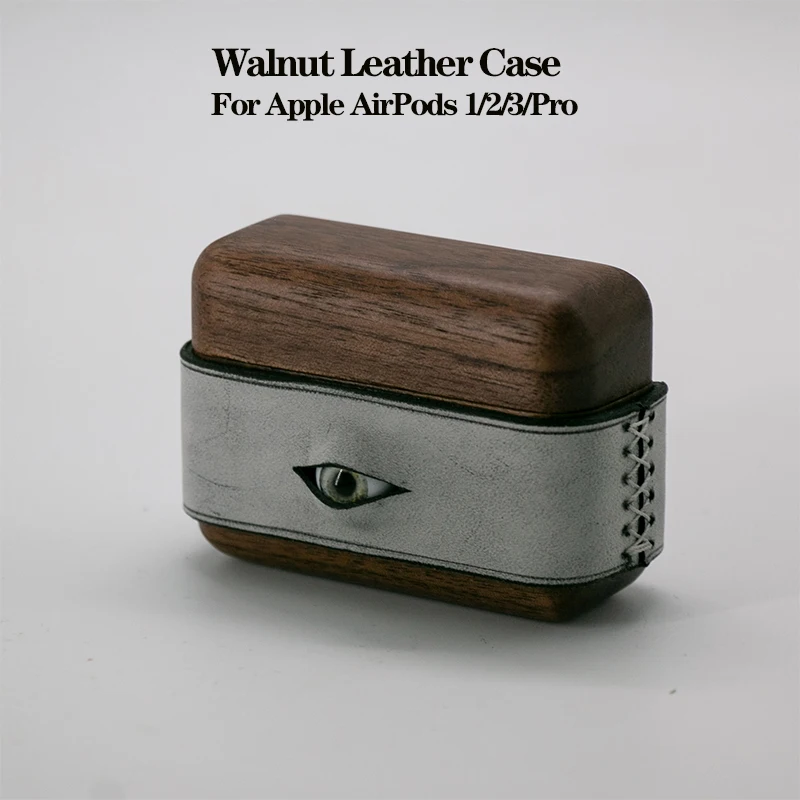 Walnut Wood Italian Waxed Leather Case For Apple AirPods Pro Luxury New Protective Cover for AirPods 3 Bluetooth Earphone Cases