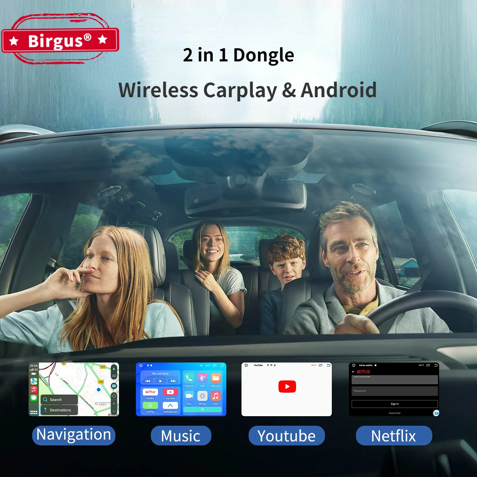 

Беспроводной адаптер для Carplay/Android, 2 в 1, 2G + 5 ГГц