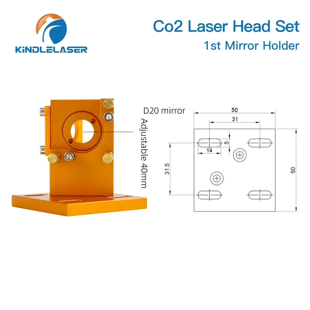 Фото Лазерная головка Kindlelaser серии K, новый стиль, CO2, D12 D20мм, линзы FL25.4 50.8мм для лазерных гравировальных и режущих станков 2030 4060 K40 №3