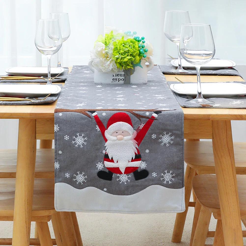 

Tablecloth Table Runner Xmas 180x34cm 2023 Banquet Christmas Decor Dining Holiday New New Oil-proof Accessories
