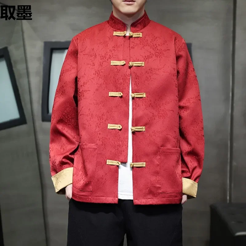 Весна-лето мужская одежда в китайском стиле жаккардовый жилет винтажный новый