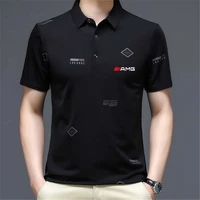 summer new mens polo shirt short sleeved t shirt mens outdoor sports breathable ice silk cool t shirt top