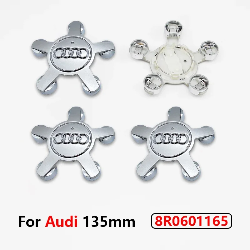 

4pcs 135MM Car Hub Caps 8R0601165 4F0601165 For Audi A4 A5 A6 A7 Q3 Q5 A3 S5 Accessories Auto Wheel Center Cap Hubcap Rim Covers