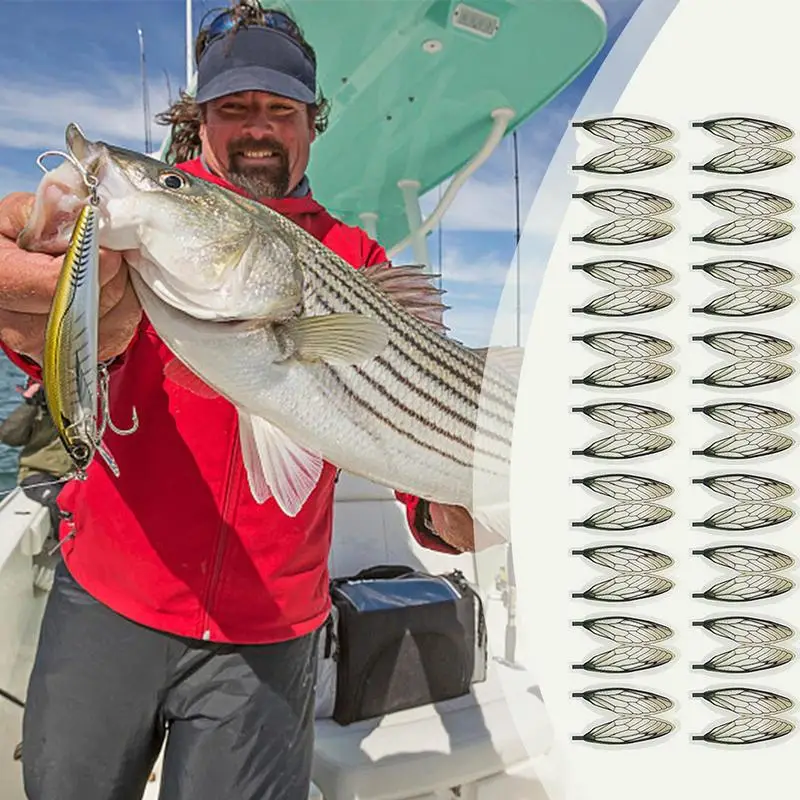 Предварительно вырезанные рыболовные приманки с крыльями камбака реалистичные