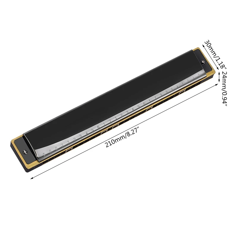 

Y1UC Harmonica C Key 28-holes Mouth Organ Harmonica, Chromatic Harmonica Key of Polyphonic C for Professionals and Students