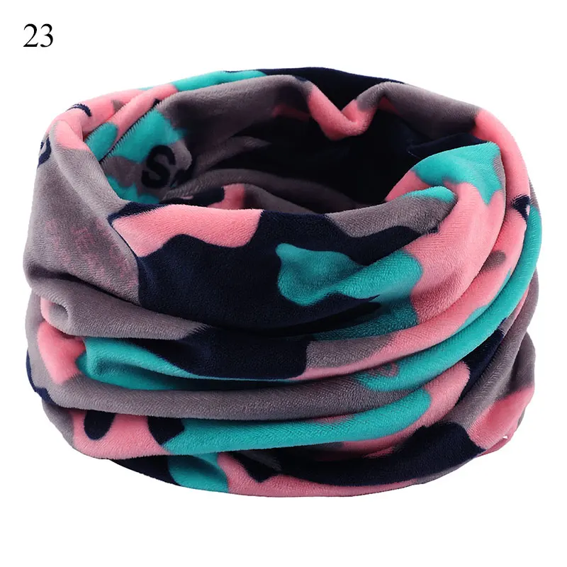 New Fleece Neck Tube Snood Scarves Ring Men Women Unisex Winter Soft Neck Scarf Double Layer Knitted Neck Scarves Warmer