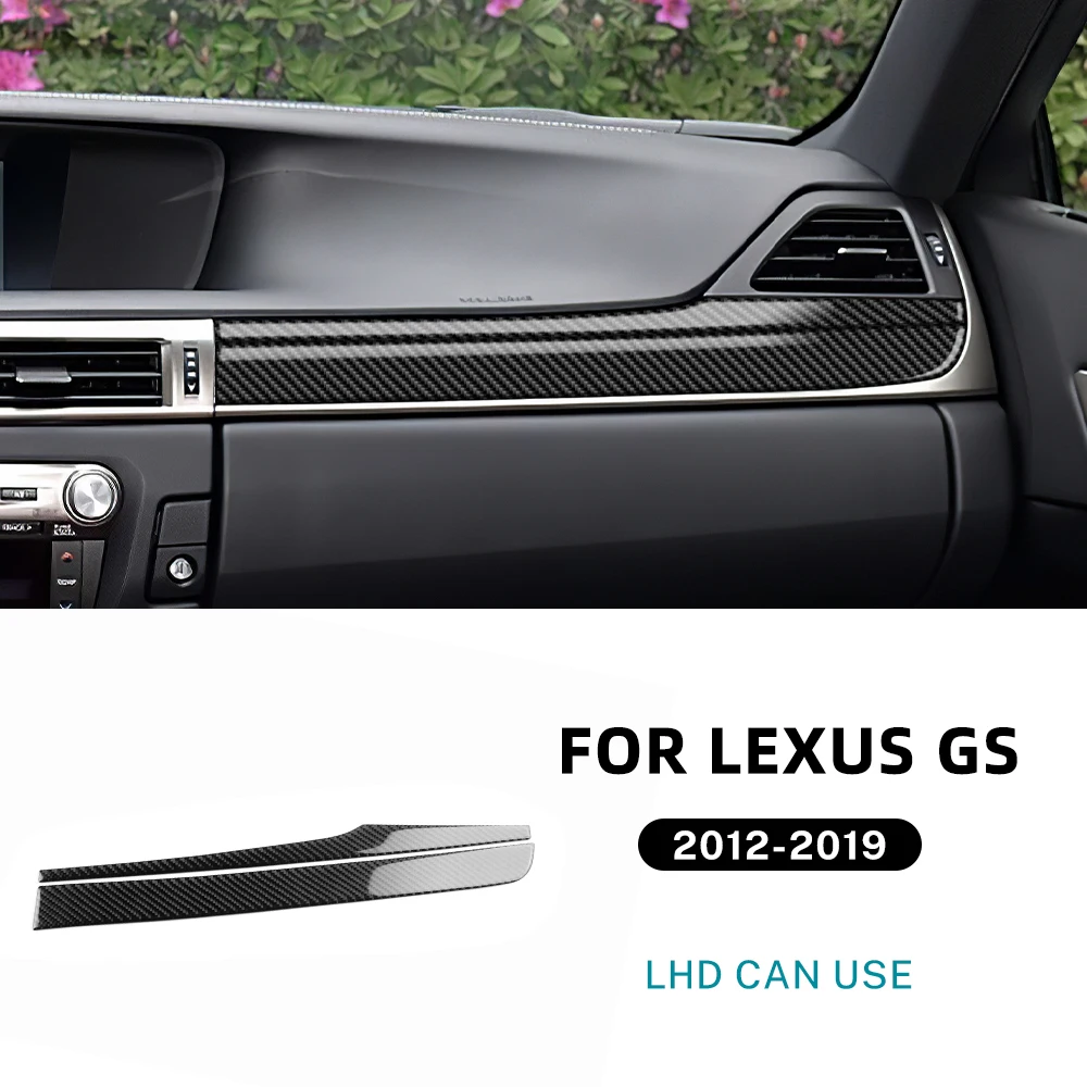 

Настоящее мягкое углеродное волокно для Lexus GS GS250 GS350 GS200t GS450h GS F L10 2012 2013 2014 2015 2016 2017 2018 2019 LHD RHD Car Co-pilot of Center Console Panel Sticker