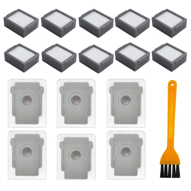 

16 Pack Replacement Parts for Roomba I&E Series I7 I7+ I8 I3 I6+/Plus E5 E6 Vacuum Cleaner,HEPA Filters Dust Bags