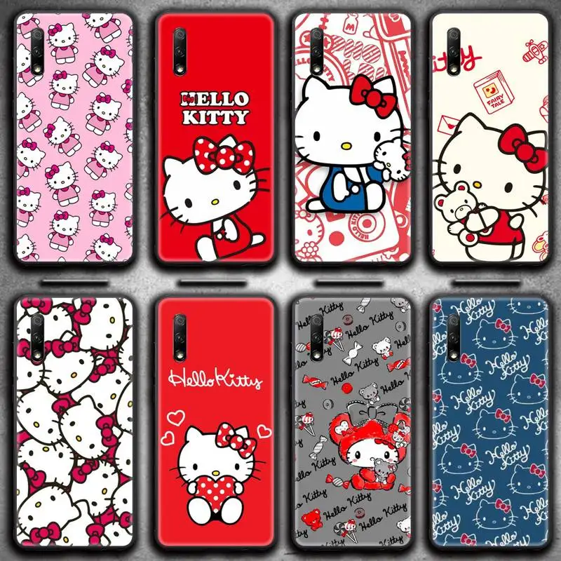 

Cute Cat Pink Hello Kitty Phone Case For Huawei Nova 6se 7 7pro 7se honor 7A 8A 7C 9C Play