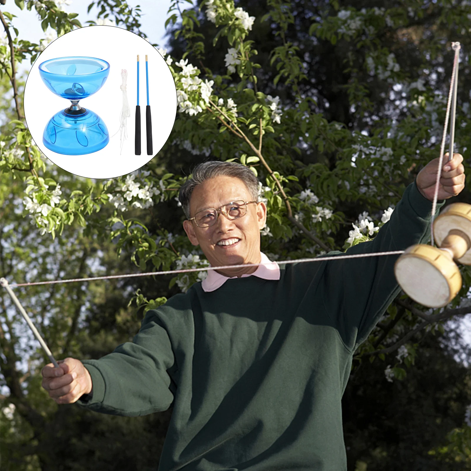 

Double-headed Diabolo Juggling Toy Professional The Elderly Chinese Yo Kids Plastic