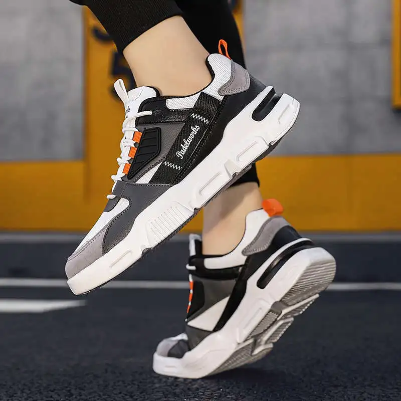 

Sporting Winter Men's Sneakers Rubber Hard-Wearing Sneakers Man Sport Shock Absorption Platform Shoes Massager Baskets Tennis