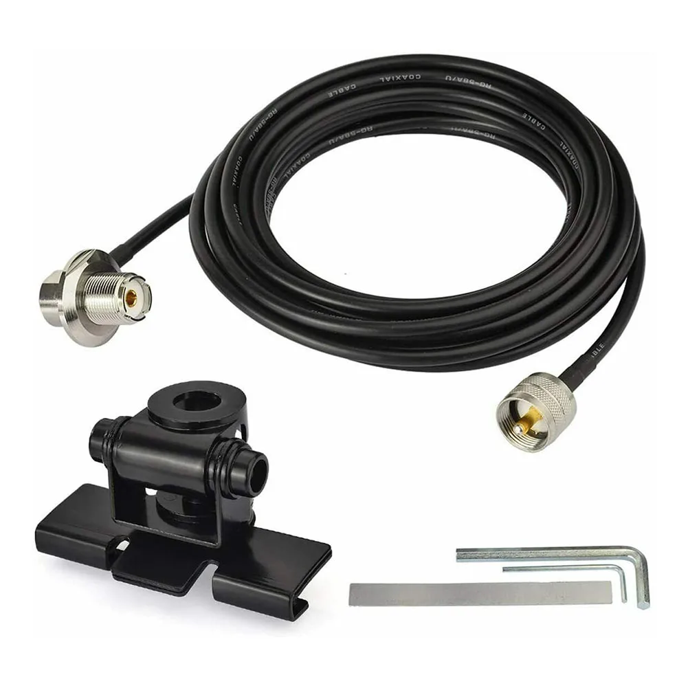 

Car Ham Radio Antenna VHF UHF 136-174/400-470MHz For Kenwood Midland Cobra With Extension Cable Cable Connector Car Parts