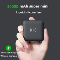 30000mah 15w liquid silicone power bank wireless fast charger mobile phone external battery for iphone 12 13 pro max powerbank