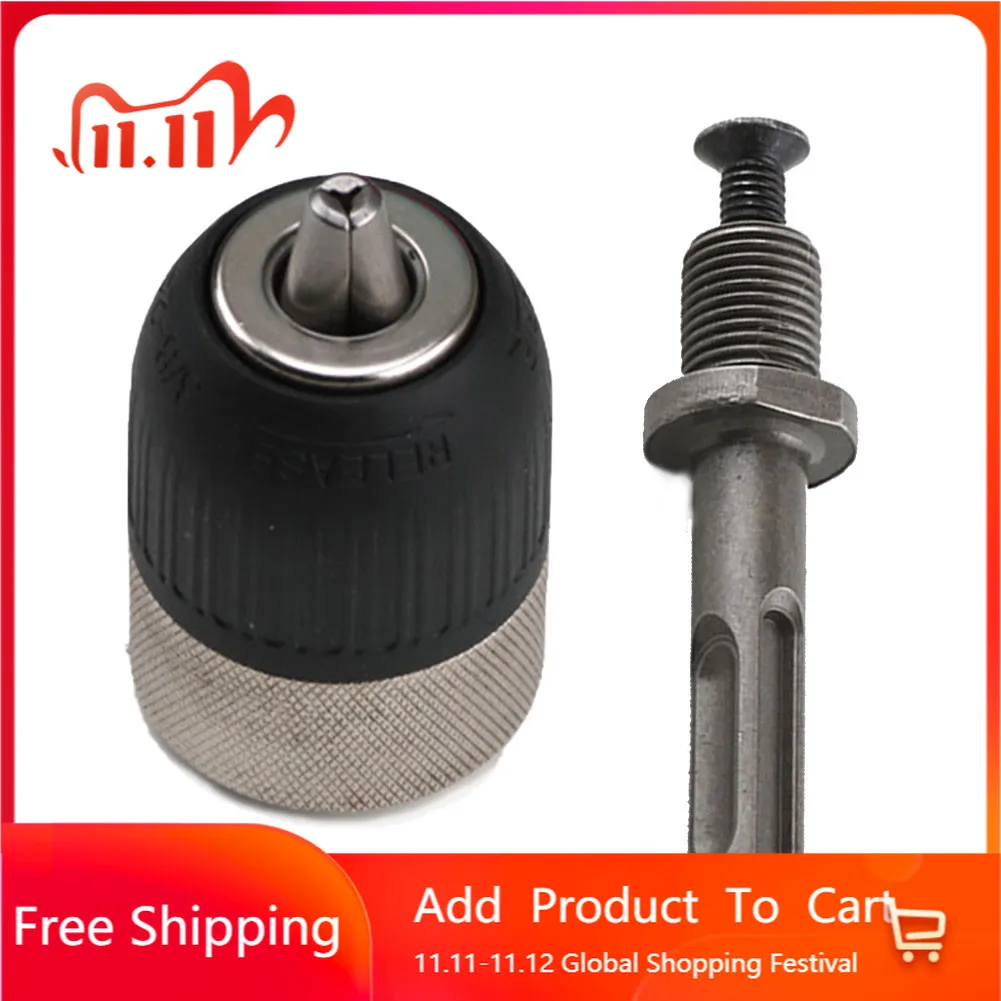 

2-13mm 3/8 "- 24 Unf Keyless Chuck Drill With SDS Shank Adapter Converter Quick Release Chuck For Power Tools Accessories