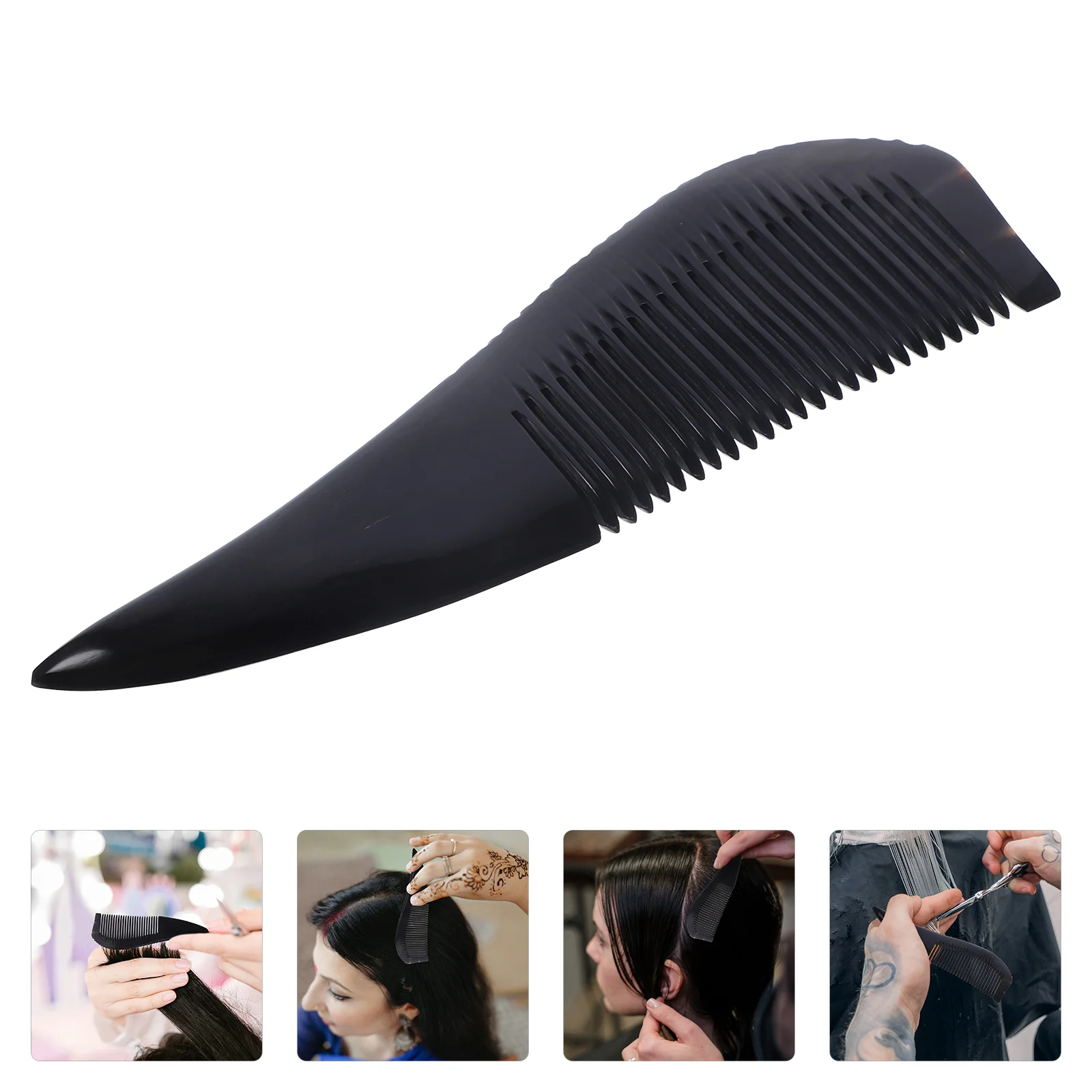 Расческа с рогом буйвола расческа тонкими зубьями бытовая антистатическая для