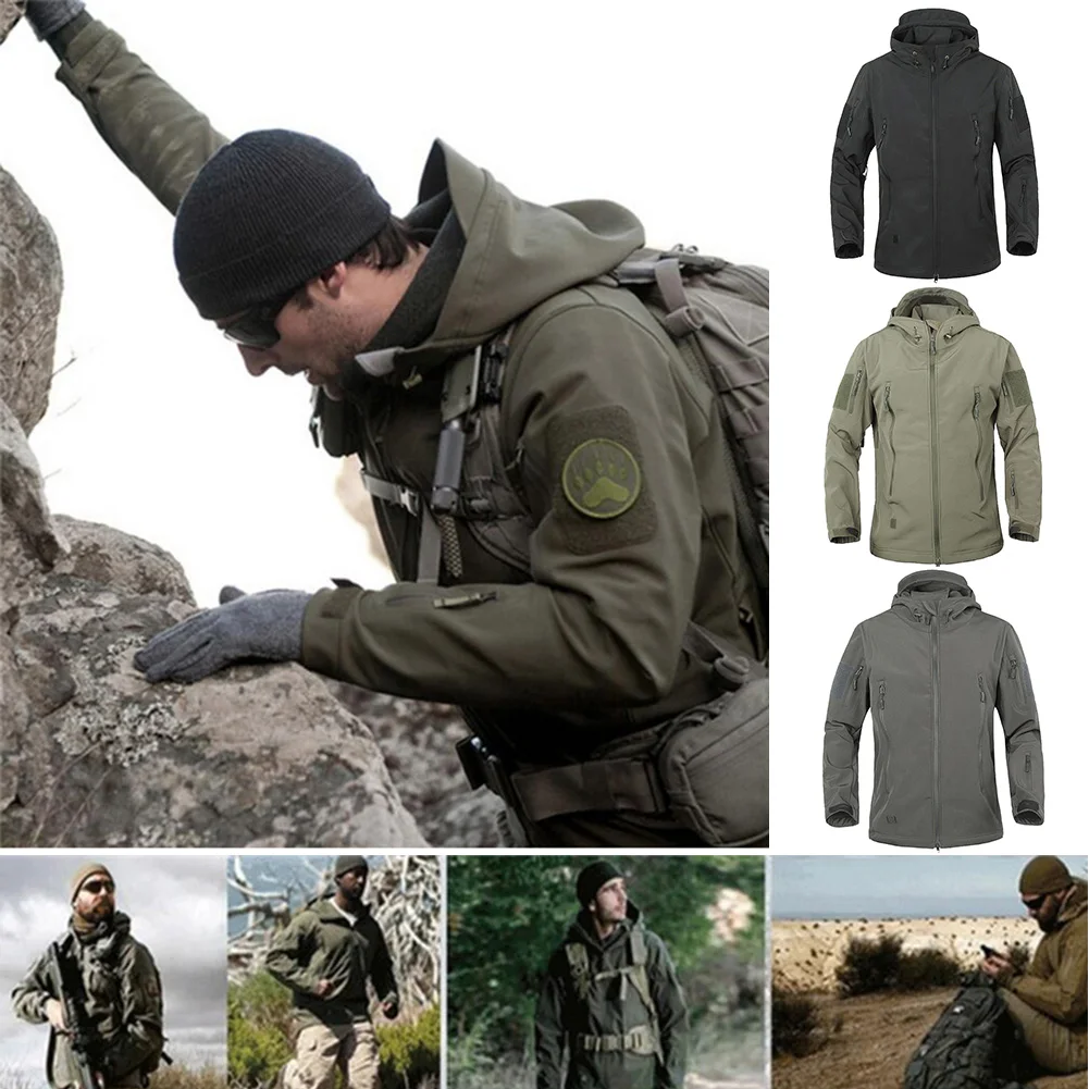 

Мужская Флисовая Куртка с капюшоном, камуфляжная куртка для активного отдыха, походов, альпинизма, спорта