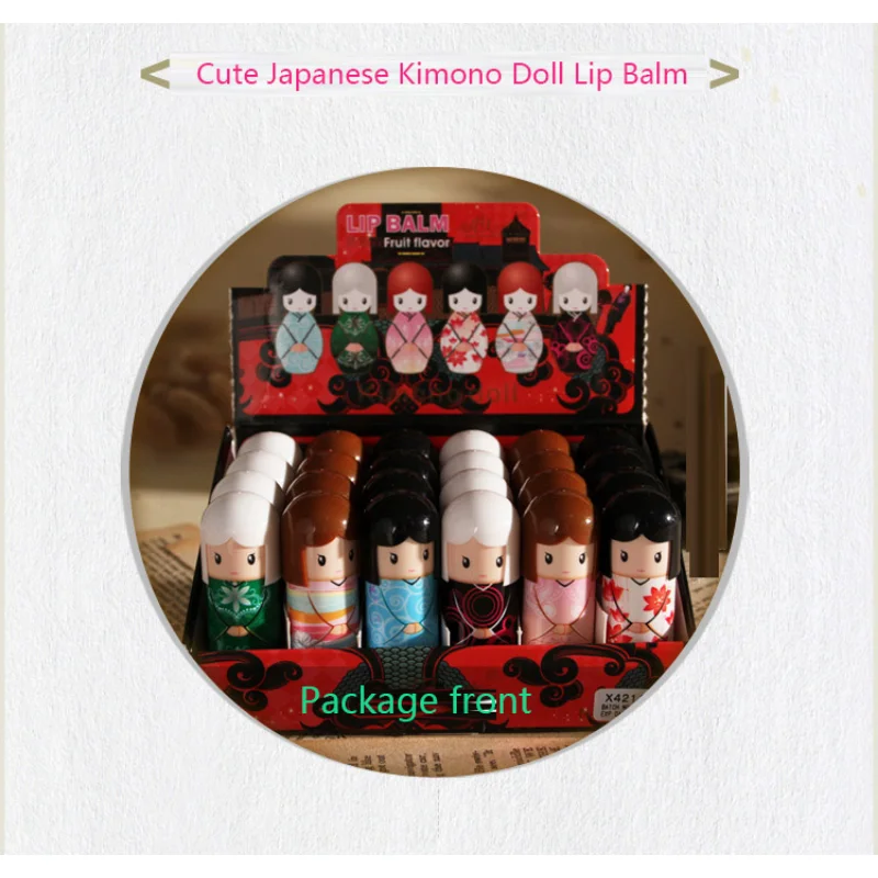 Japan Kimono doll moist plant lip balm moisturizing nourishing hydrating colorless lasting care for men and women mac Dmg44