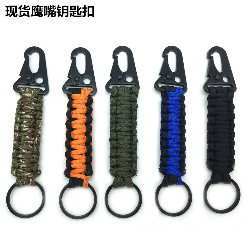 

MKENDN Carabiner Umbrella Rope Keychain Outdoor Camping Climbing Tactical Survival Tool Eagle beak Snap Clip Lock Buckle Hook