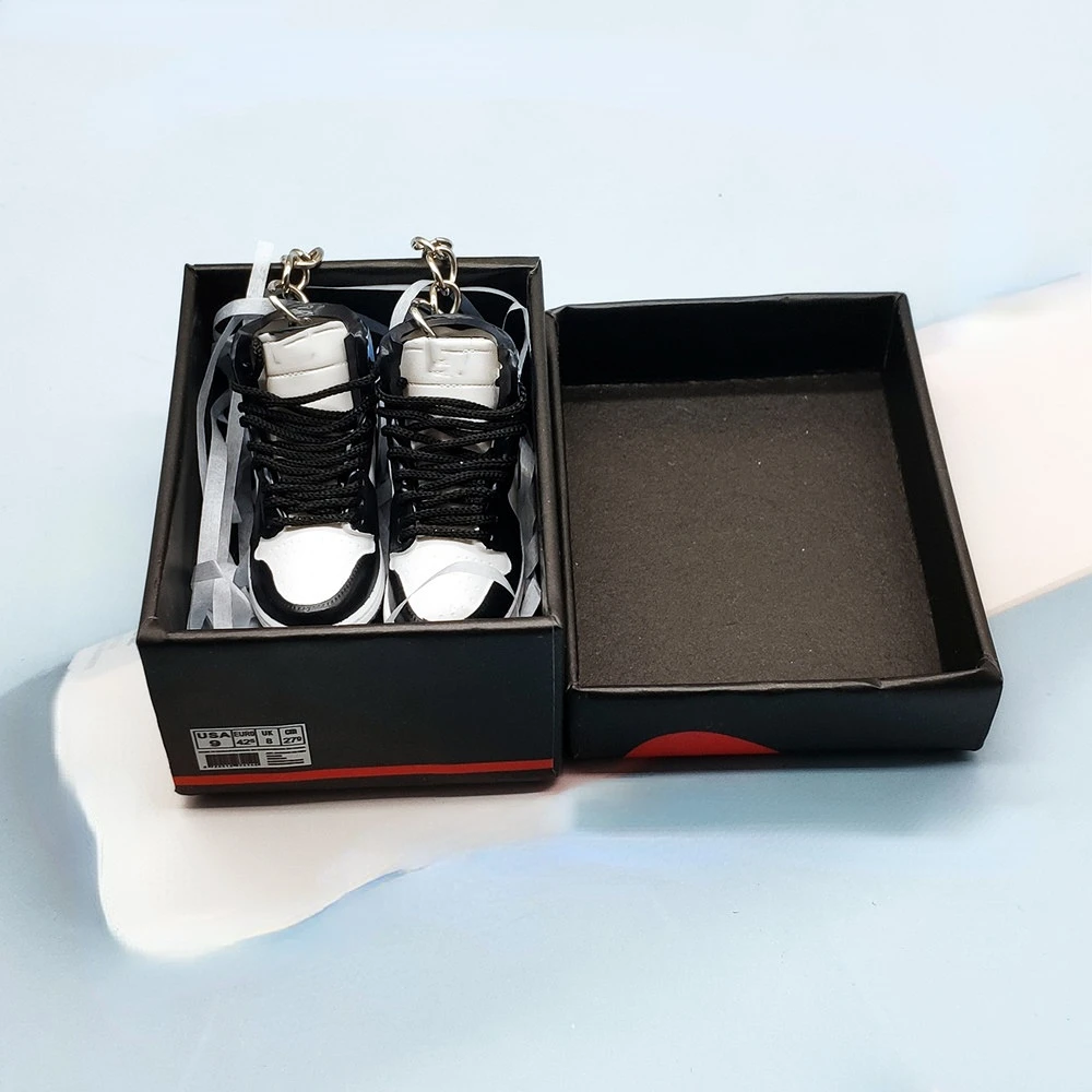 

Fashion 3D Mini Sneakers Keychain Mobile Phone Key Pendant Sports Shoes Gift Box Suit Gifts Pair of Shoes with Box
