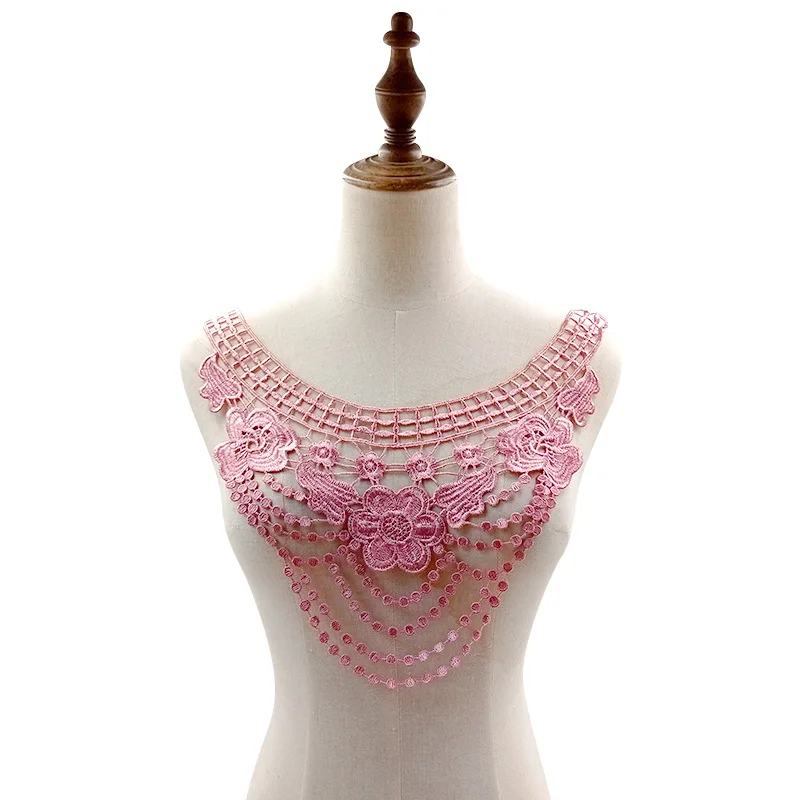 1 шт. водорастворимый кружевной воротник с цветочной вышивкой корсаж сделай сам