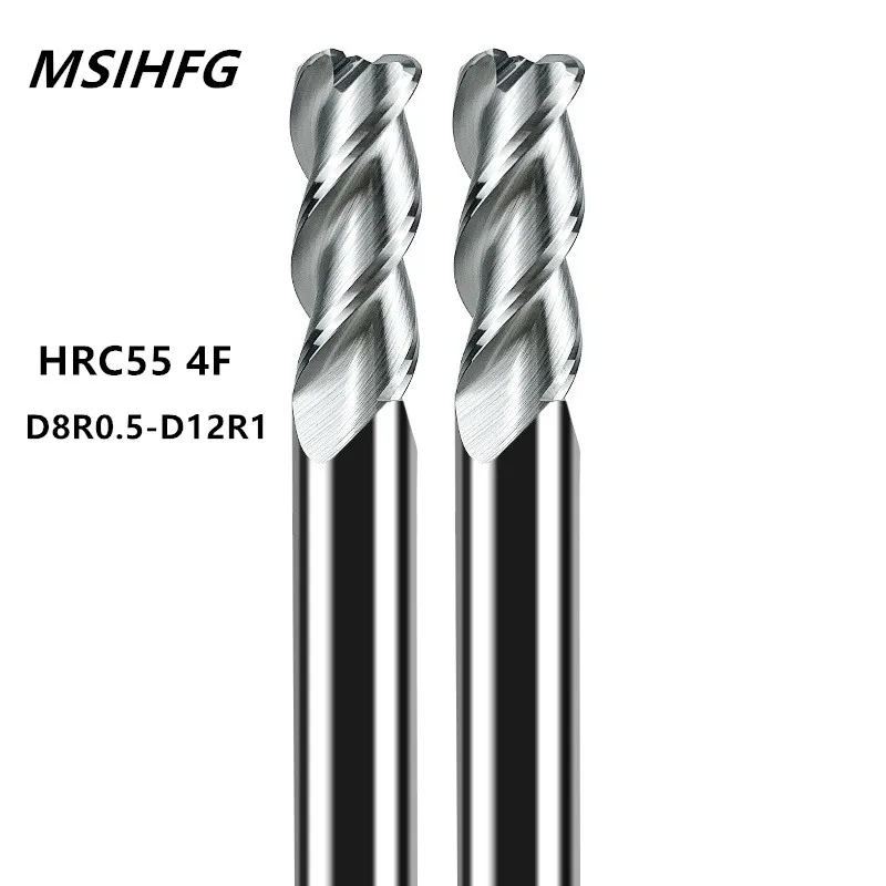 

HRC55 3F Carbide Ball Nose End Mill Aluminium wood Copper Processing CNC Router Tungsten Steel Sprial Bit Carbide End Mill
