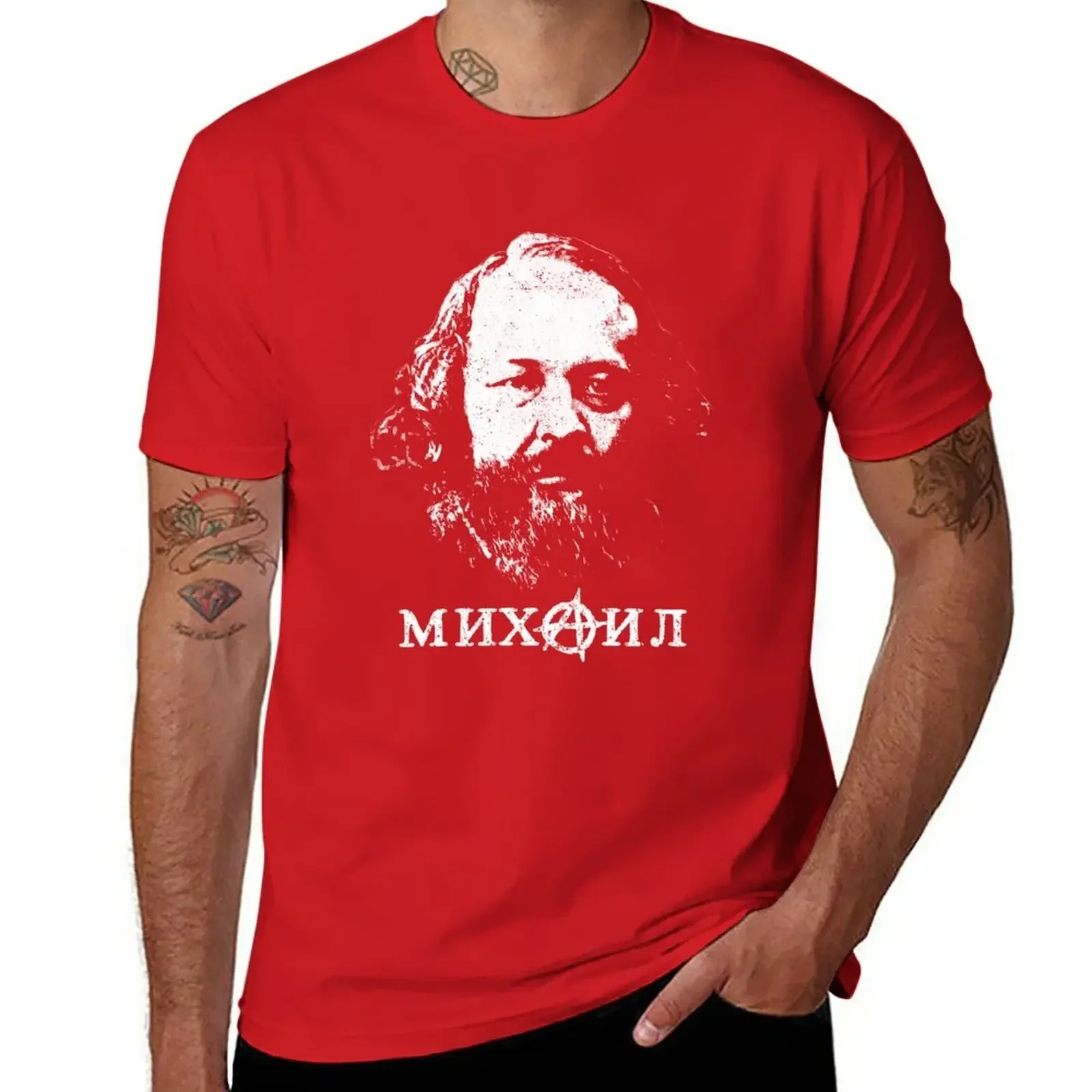 Новинка футболка Bakunin с изображением отца анархизма аниме одежда для мальчиков