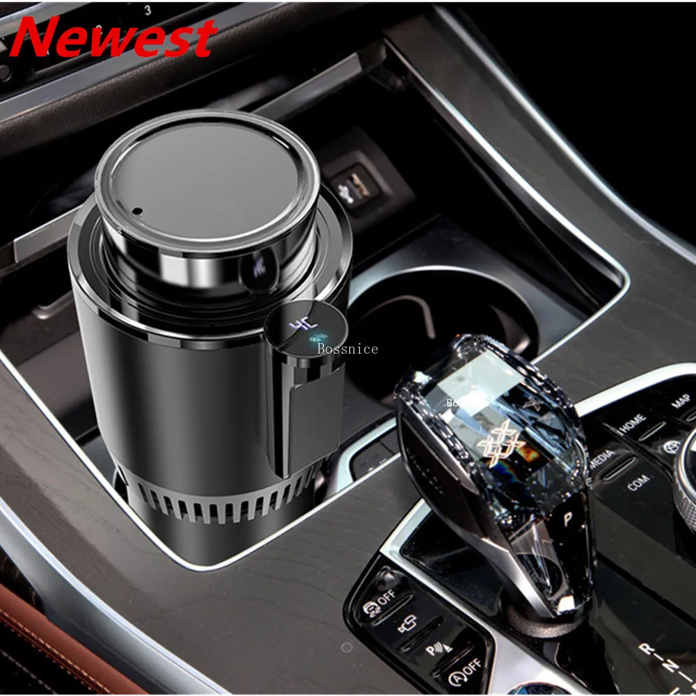 Фото DC12V автомобильное отопление, охлаждающая чашка, подогреватель, охладитель, умный держатель для чашки, стакан, охлаждение, напитки, банки, летние напитки №3