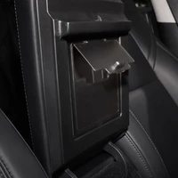 auto armrest box storage organizer container transparent hidden privacy hidden storage box for tesla model 3 model y 2021