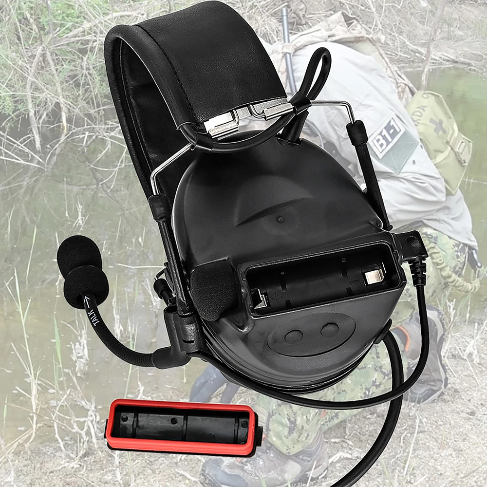 Hearangel Tactical Headset COMTAC II,Sound Pickup Noise Reduction & Kenwood 2 Pin U94 PTT for Airsoft Activitie Shooting Headset
