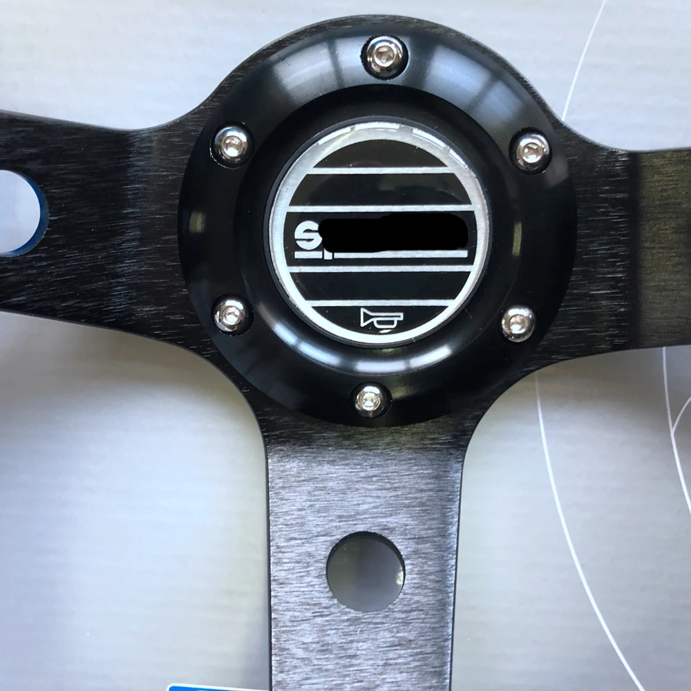 Универсальный спираль из углеродного волокна Кожаный руль 14 дюймов автомобиль JDM