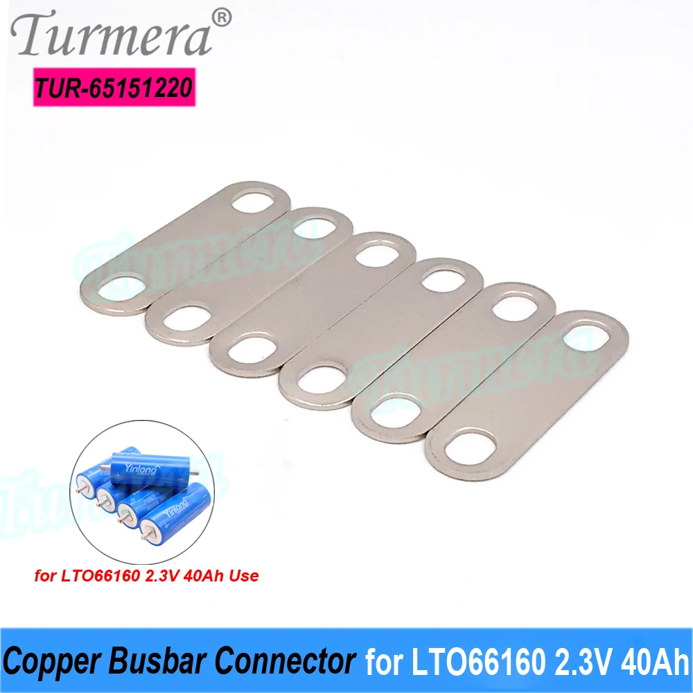 Turmera 12V Battery Busbar Copper Connecter for 2.3V 66160 40Ah 45Ah Lithium Titanate LTO Battery Use in 72V 24V 36V 48V 60V UPS