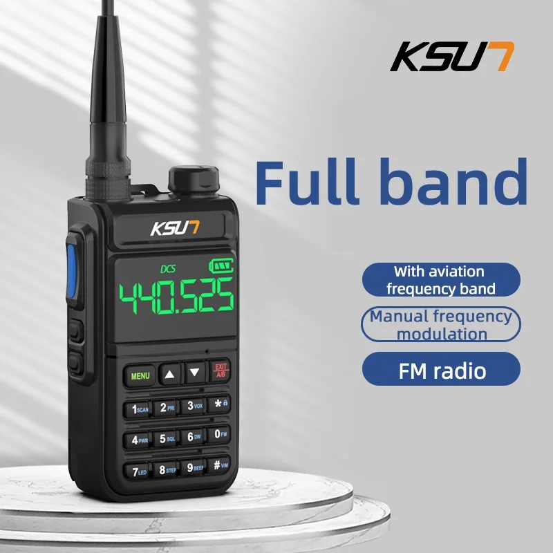 air band radio ham radio amateur long range walkie talkie wireless set fm two way radio receiver transceiver number key ksun78d free global shipping