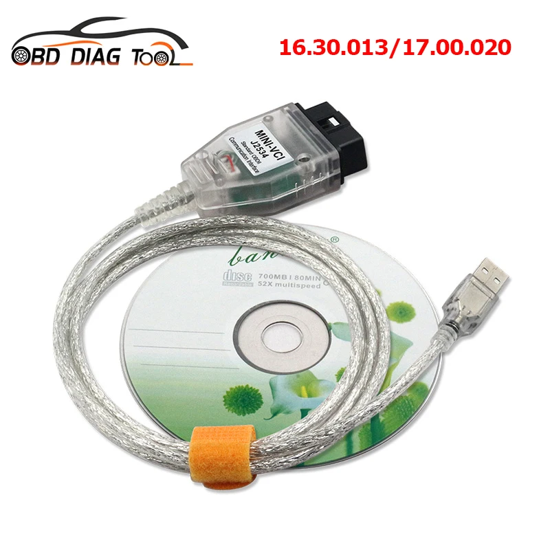 Лучший мини VCI V16.30.013/V17.00.02 ТИС Techstream для Toyota OBD диагностический интерфейс Φ J2534 FT232RL