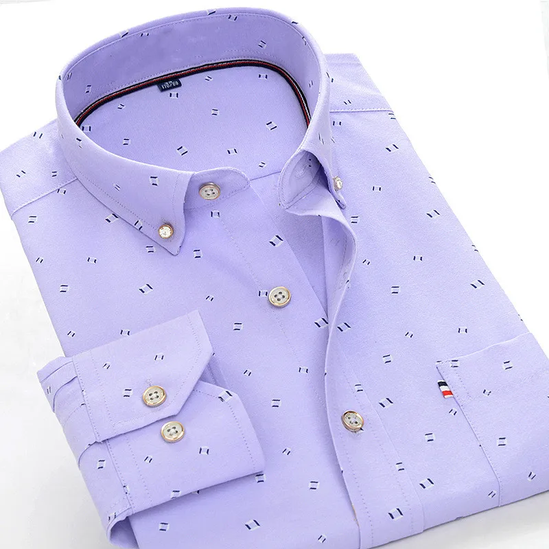 

Plus 10XL 9XL 8XL 7XL 6XL Classic Men's Shirt Casual Long-sleeved Fahion Spring Brand Printed Diamond Office Work Menswear Tops